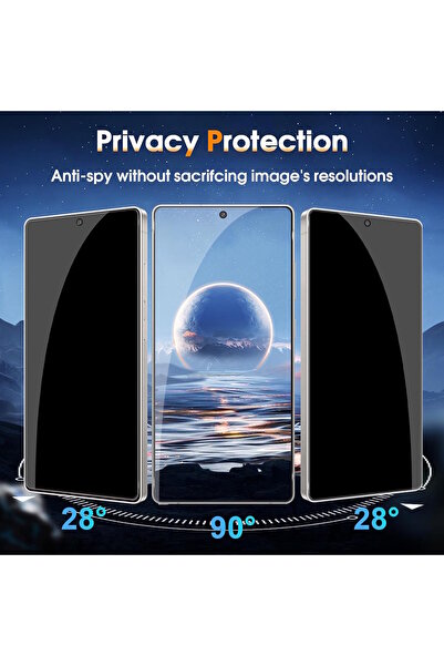 m.tk moveteck Galaxy S25 Ultra Ekran Koruyucu Hayalet Cam Aktif Parmak izi Okuyuculu Parlak Premium Gurved