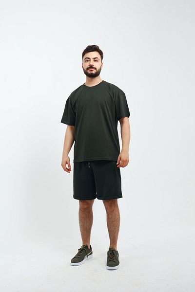 OXVİN Ανδρικό ΣΕΤ 2 ΤΕΜΑΧΙΩΝ OVERSIZED T-Shirt & Bermuda Shorts (ΜΟΛΔ)