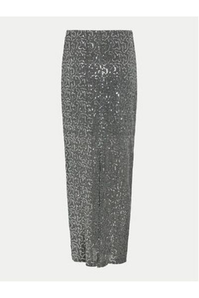 VILA vila women's maxi skirt 14101820 silver