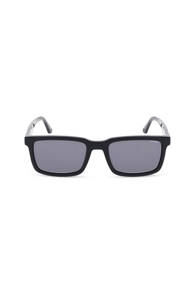Police Origins Lite 30 Man Square Sunglass Shiny Black_Gray 54-20-145