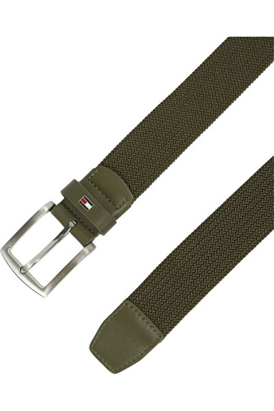 Tommy Hilfiger DENTON ELASTIC 3.5 Erkek Yeşil Kemer - AM0AM13354