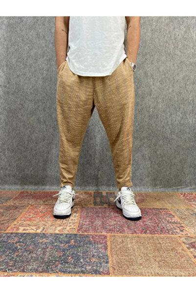 FıttingRoom Cotton Bohemian Baggy Trousers with Elastic Waist