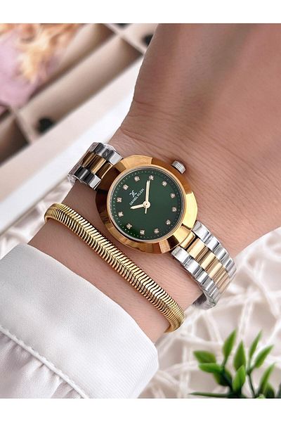 Daniel Klein Steel Cord 3 Atm Water Resistant Special Design Women Wristwatch+Bracelet Vs.Blkt.0216