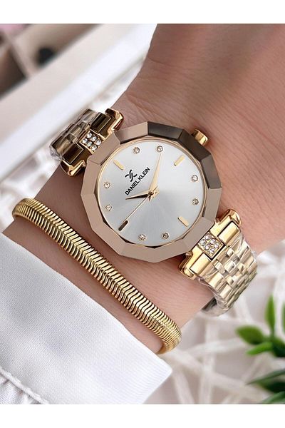 Daniel Klein Steel Cord 3 Atm Water Resistant Special Design Women Wristwatch+Bracelet Vs.Blkt.0229