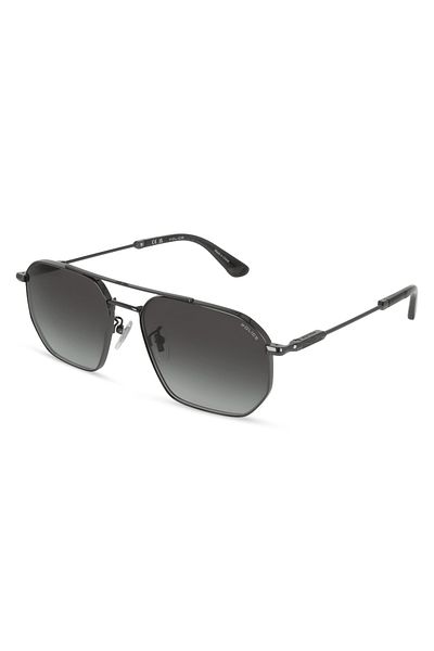 Police Police Horizon 13 Man Geometric Sunglass Shiny Metalic_Green Gradiant 58-17-145