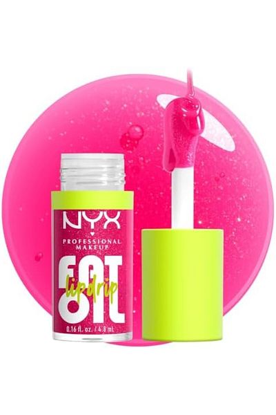 NYX Professional Makeup Fat Oil Lip Drip, Moisturizing, Shiny, Vegan Tinted Lip Gloss, Non-Sticky Fi