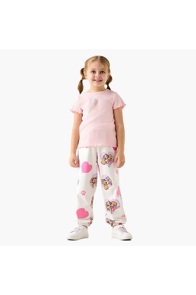 NİCKELODEON Skye Print Joggers with Bow Detail and Elasticated Waistband