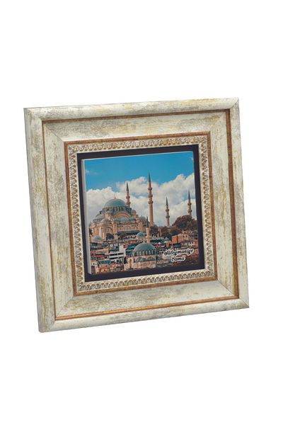 Sadrazam Istanbul Süleymaniye Mosque Printed Natural Stone Painting (20 X 20 Krt-165)