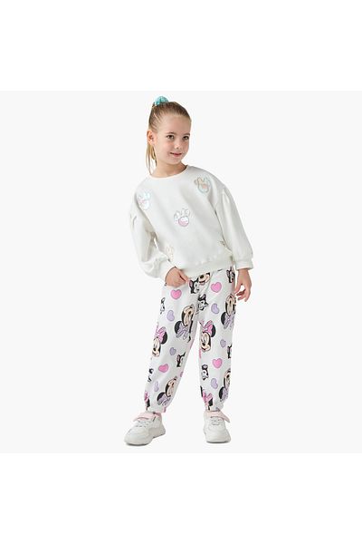 Disney All-Over Minnie Mouse and Figaro Print Joggers with Elasticated Waistband