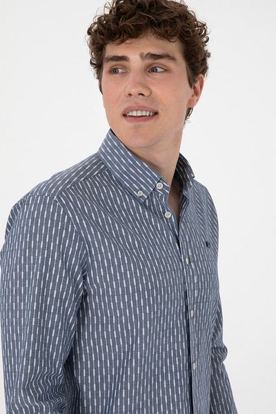 U.S. Polo Assn. Η.Π.Α. Polo Assn. Ανδρικό μακρυμάνικο πουκάμισο Slim Fit 2108466