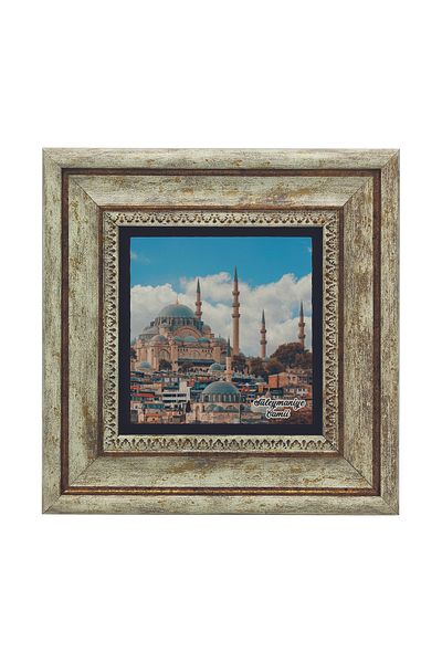 Sadrazam Istanbul Süleymaniye Mosque Printed Natural Stone Painting (20 X 20 Krt-165)