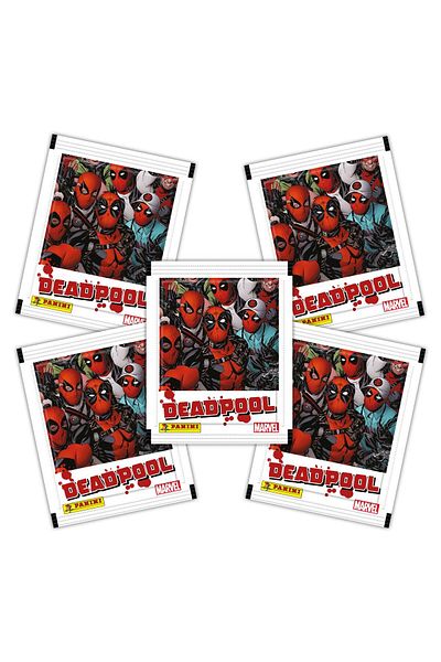 Panini Marvel Panini Deadpool Sticker and Card Collection 5 Pack (4 Sticker+1 Card) Sticker