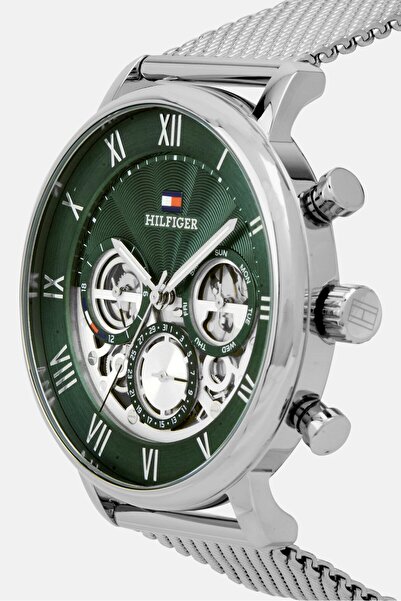 Tommy Hilfiger Men 1710567 Stainless Steel Watch 44 Mm, Silver