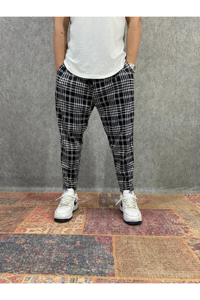 FıttingRoom بنطال بوهيمي فضفاض منقوش بخصر مطاطي