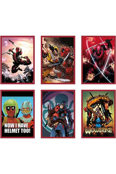 Panini Marvel Panini Deadpool Sticker and Card Collection 5 Pack (4 Sticker+1 Card) Sticker