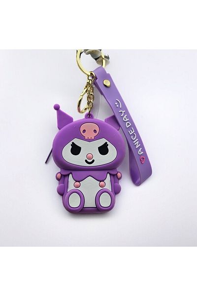 Meyra Accessories Sanrio Kawai Wallet Mini Silicone Soft Zipper Keychain with Wallet Plush Toy