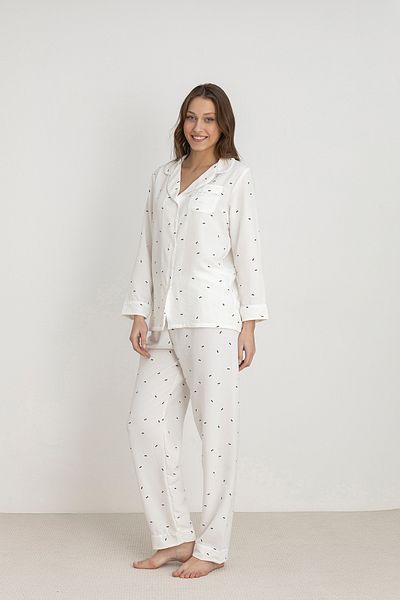 DOFİ Dofi Women &Apos; S Buttoned Pyjama Suit Aerobin Cloth, 3 Patterns