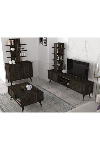 SAHABA Negro TV table, coffee table and coffee corner set