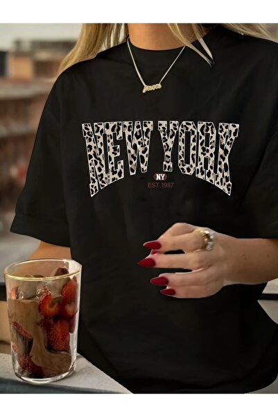 Ferhatlı Tricou oversize imprimat pentru femei VIP Model număr GX9688