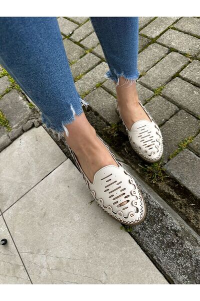 Mammamia 345 Gerçek Deri Saraçlı Günlük Ortopedik Yumuşak Kadın Ayakkabı