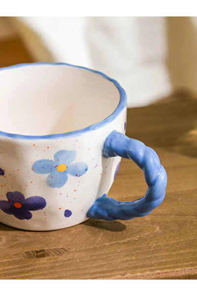 LC Waikiki Lcw Home Mixed Flower Pattern Ceramic Mug 460 ml