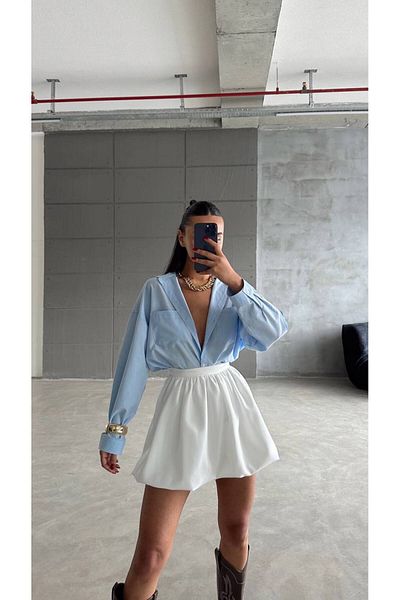 Melike Bakar Boutique Fusta mini balon din bumbac