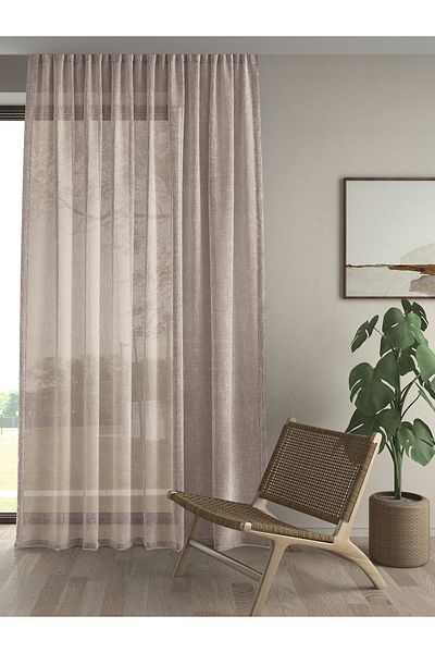 Demor Home Linen Look Wicker Color Suitable for Any Room High Quality Does Not Require Ironing Best Selling Tulle