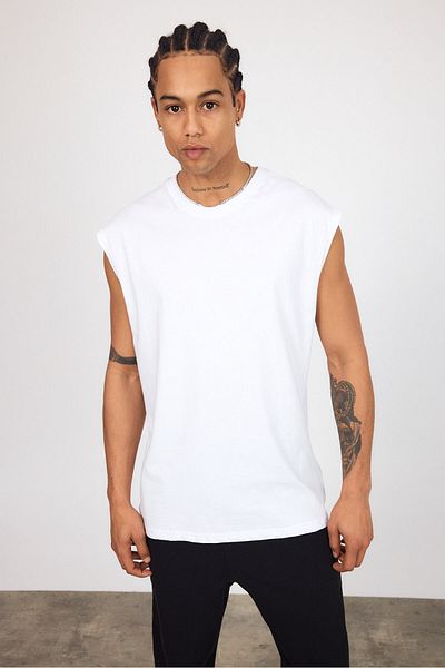 İLKCET MODA Oversize Men's Combed Cotton Comfortable Undershirt