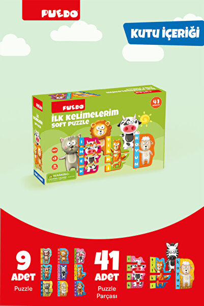 PUEDO İlk Kelimelerim Puzzle - Hayvanlar