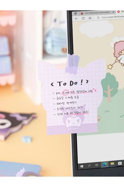 EyER Shoping Kuromi Hello Kitty My Melody Cinamoroll Sanrio Mini Note Pad 1 Piece
