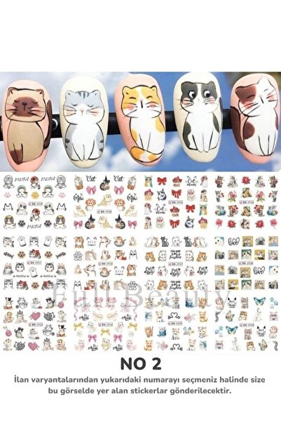 Full Beauty Renkli ve Desenli Tırnak Stickerları - Nail Art Sticker Çeşitleri...