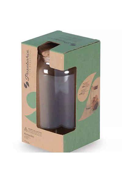 Hanedanev 43593 Aware Jar with Cork Lid, 1130 Cc Kitchen Slim Jar