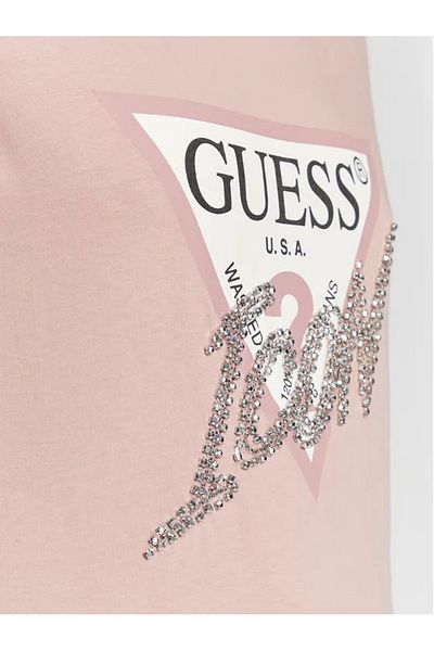 Guess SS CN ICON TEE women's t-shirt pink