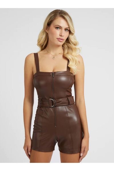 Guess PAMELA ROMPER women's jumpsuit brown