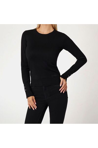 Guess Hanorac de dama ELINOR RN LS SWTR negru