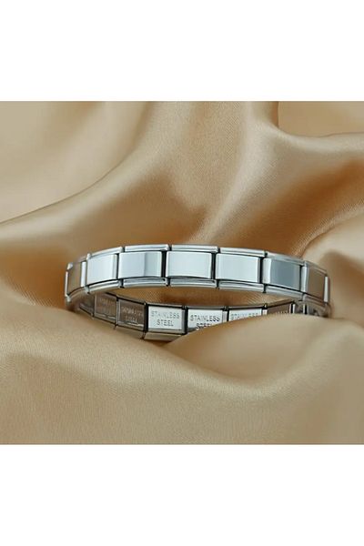 Ervalina Guaranteed Tarnish Free Italian Charm Steel Bracelet