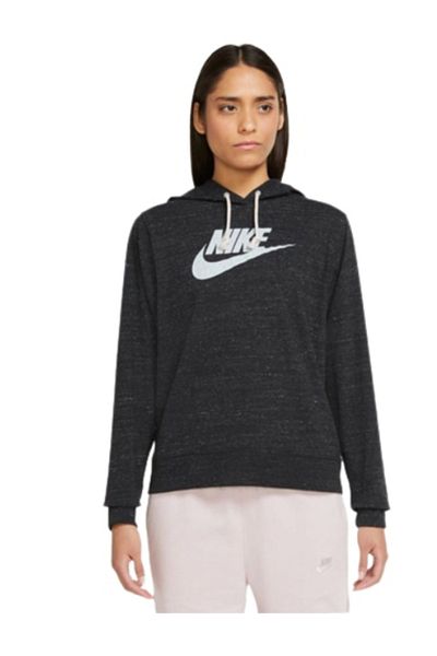 Nike Hanorac de damă W NSW GYM VNTG GFX EASY PO HD negru