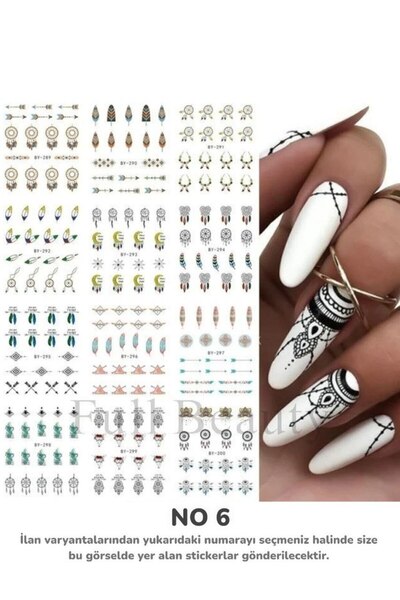 Full Beauty Renkli ve Desenli Tırnak Stickerları - Nail Art Sticker Çeşitleri...