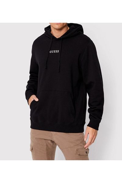 Guess GUESS ROY GUESS HOODIE hanorac bărbați negru