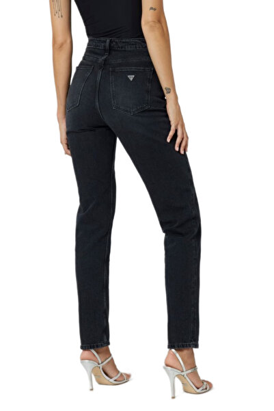 Guess Pantaloni dama GUESS MOM JEAN negri