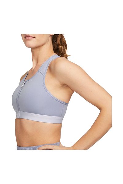 Nike Sutien de damă W NK DF SWSH ZIP FRONT SUtien albastru