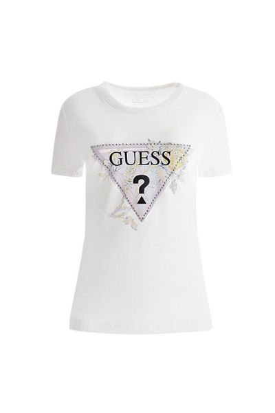 Guess Tricou dama GUESS SS CN ALVA TEE alb