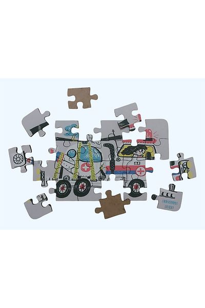 Fizello Helicopter Ambulance - Helicopter Ambulance / Small Puzzle 3-7 Years 24 Pieces