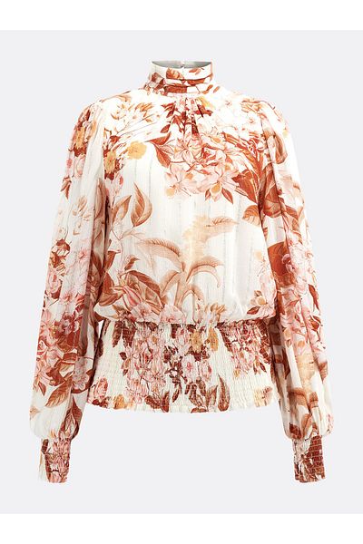 Guess LS MONIQUE TOP women's t-shirt pink