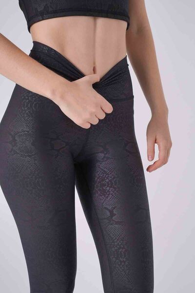 4upower Yılan deri görünüm Toparlayıcı Tayt