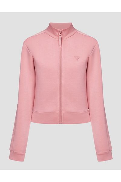 Guess NEW ALLIE SCUBA ZIP women's sweatshirt pink