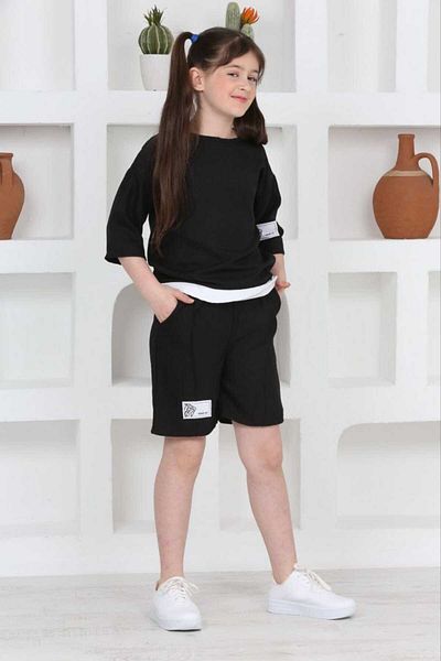 tanmodam Girl's Shorts Suit Black