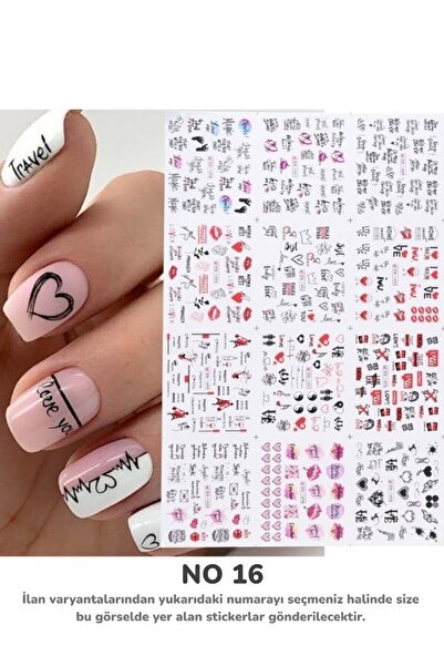 Full Beauty Renkli ve Desenli Tırnak Stickerları - Nail Art Sticker Çeşitleri...