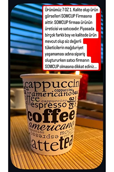som 1. Quality *7 0Z* (50*40 / 2.000 Pcs) Heat Resistant Odorless Cup Paper Cup