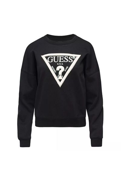 Guess CN PONY HAIR SWEATSH hanorac de dama negru